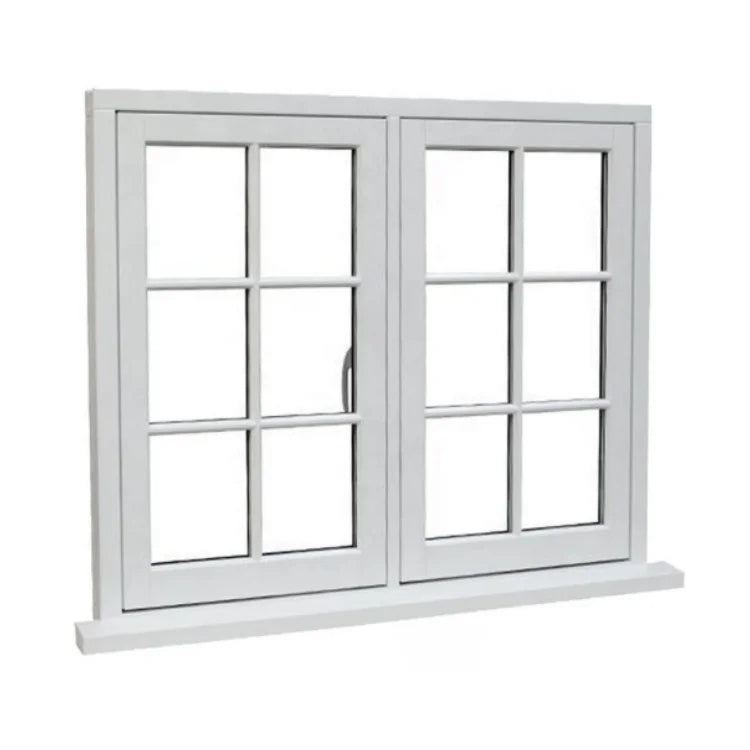 Modern Home Design Sunroom Casement Windows Double Glazing Plastic Steel Soundproof Windproof Swing Open Style Energy Star