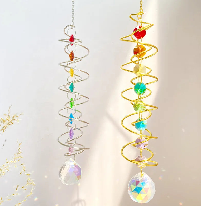 3D Spiral Pendant Sun Catcher Window Decoration Home Decorations Garden Crafts Wall Decor Sun Catcher