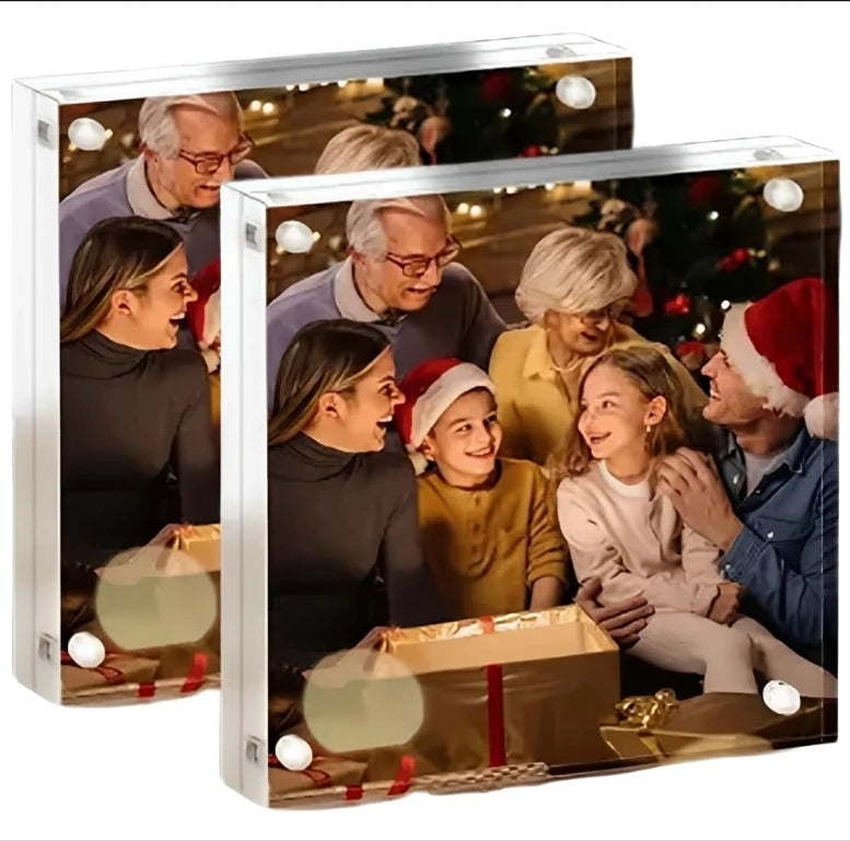 Factory Custom 4x4 Inch Clear Acrylic Desktop Photo Frame Double Sided Acrylic Picture Frame