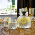 Clear Glass Water Pitcher with Handle Glass Water Carafe