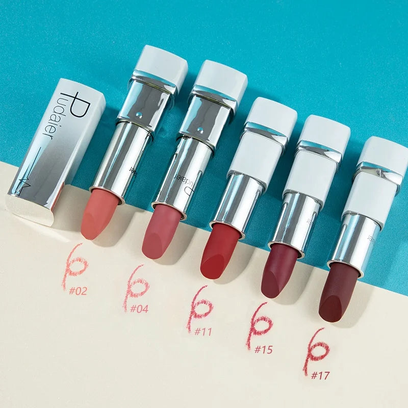 Custom Daily Makeup Private Label Lipstick Women's Waterproof Lipstick Matte Pudaier Lipstick