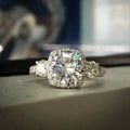 CAOSHI Hot Sale Luxury Girls Round Cut Finger Rings Exquisite Small Full CZ Women Cubic Zircon Sliver Color Rings