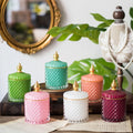 Glass Storage Jar Living Room Cotton Swab Box Jewelry Storage Box Aromatherapy Candle Jar Decoration
