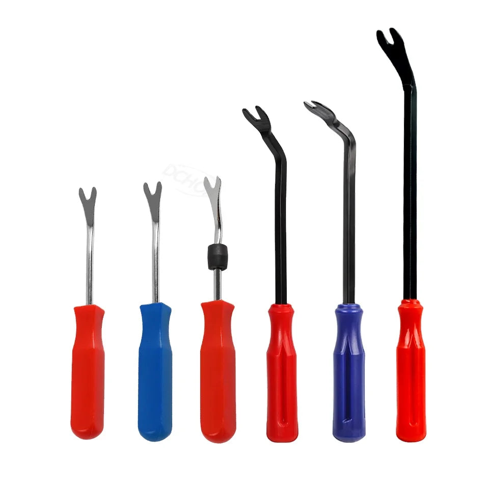 DCHOA 6pcs Industrial Grade Car Door Clip Trim Removal Tool Kit Plastic Pry Tool for Panel Dash Vehicle Refit Repairing OEM