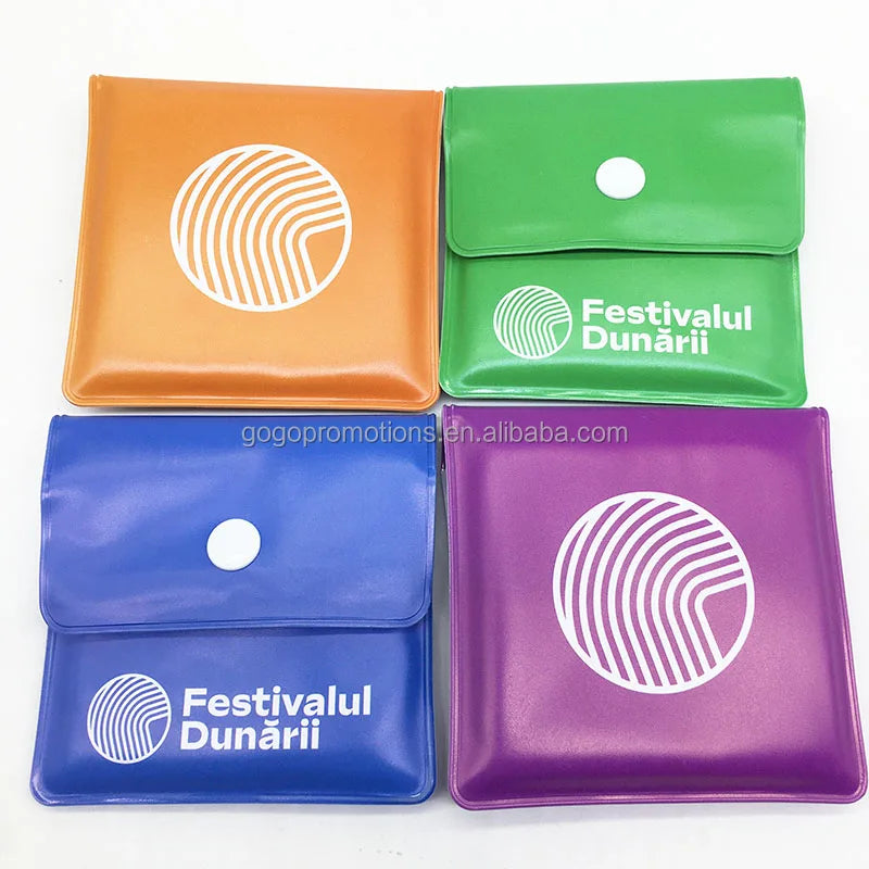 Wholesale Square Mini Portable Ashtray Printed Logo Outdoor Plastic Pocket Cigarette Butt Pouch Bag Business Promotional Gifts