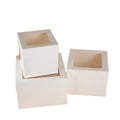 Cheap Plain White Paper Bakery Cake Packaging Box with Top Window