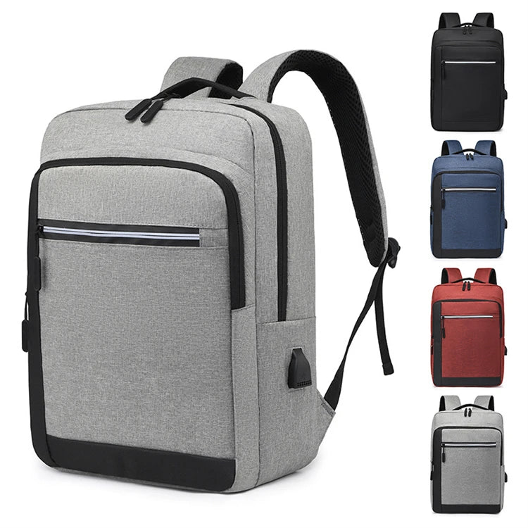 China Personalized Black Fabric Simple Male Duffle Notebook Light Many Compartments Small Backpack for Adults