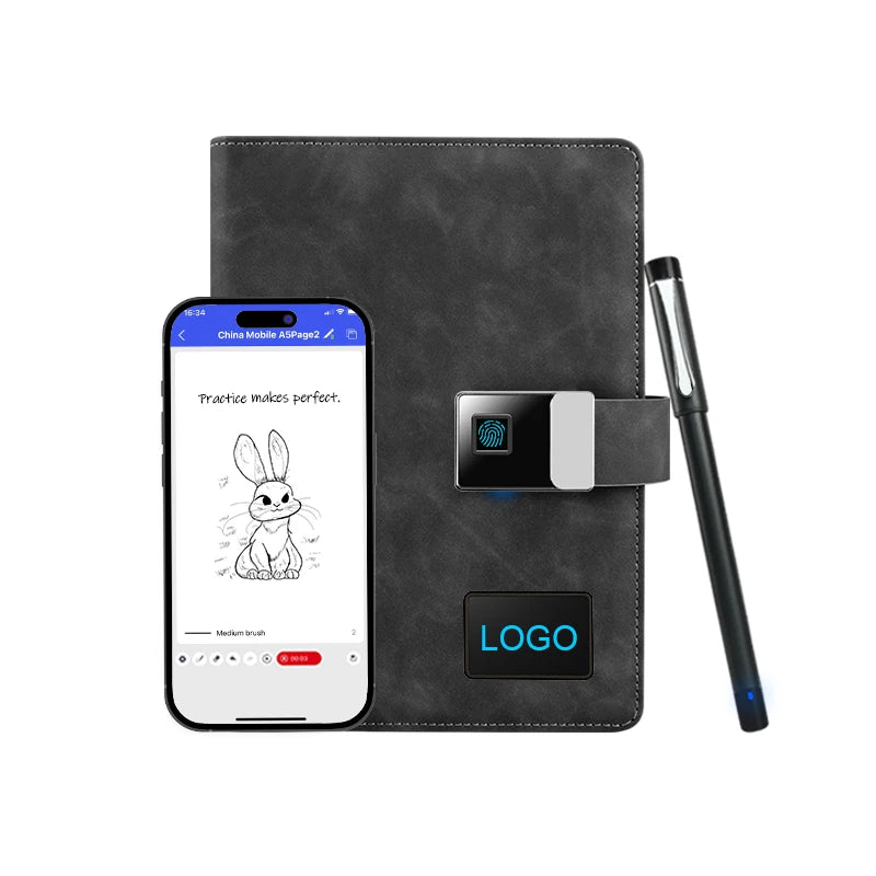 Factory Price Notebook Diary Painting Generates Renderings Leather Notebook Smart Pen for Design With 16G Disk and Ai Software