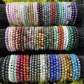 New Arrival Fengshui Crystal Bracelet Handmade Men and Women Stretchy Beads Genuine Gemstone Beaded Healing Crystal Bracelet