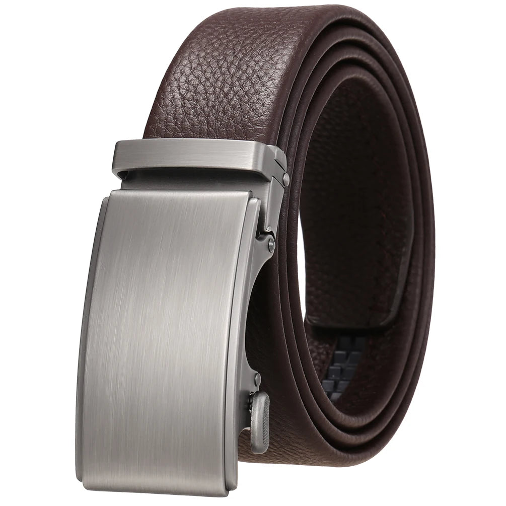 LY36-24869-5 Zinc Alloy Buckle Men's First Layer Cowhide Belt Automatic Buckle Belt