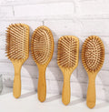 Bamboo Hair Brush Custom Logo Wooden HairBrush Paddle Massage Hair Comb Bamboo Pin Hair Brushes Detangling Combs