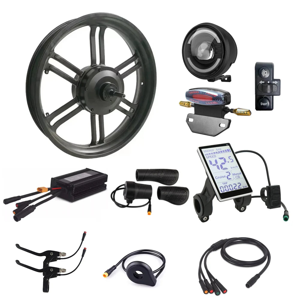 48V 750W 20x4.0 20 Inch Fat Tire Ebike Electric Snowbike Bicycle Bike Geared Hub Motor Waterproof Controller Conversion Kit