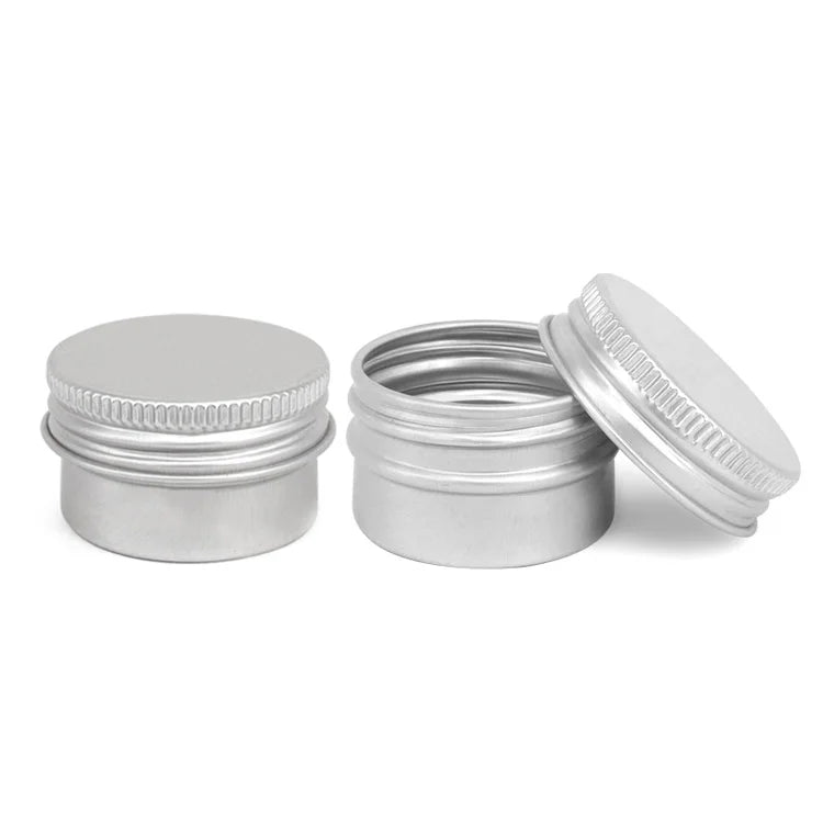 Mini Aluminium Lip Balm Jar Aluminum Tin Round Cosmetic Cream Hair Wax Skin Care Cream Aluminum Jar