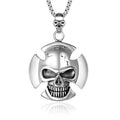 Top Sale Guaranteed Quality Punk Hipster Jewelry High Polished Mens Stainless Steel Fine Pendant Necklace Skull Charm