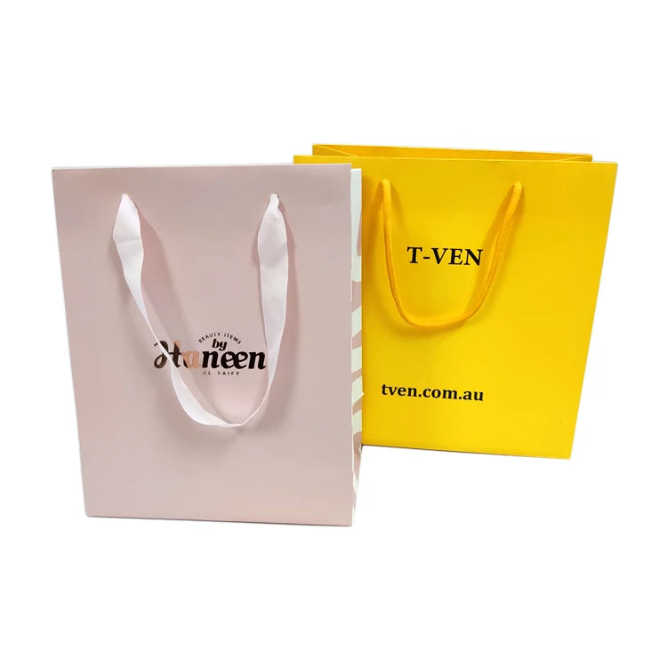 Wholesale Recyclable Coated Paper Shopping Gift Bag Reusable and Offset Printed for Clothing and Jewelry Packaging