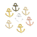 100pcs/bag 6 Colors Charms Metal Ship's Anchor Charm Pendant Bracelet Necklace Jewelry Making 13*12mm H20
