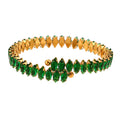 Autumn Winter Popular Jewelry Stainless Steel Open Bracelet Multicolor Full Diamonds Horse Eye Zircon Bracelet for Women Girls