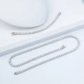 Sterling Silver Moissanite Tennis Necklace 3/4/5MM VVS1 D Color White Gold Plated Moissanite GRA Certificate Tennis Chain