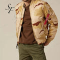 Custom Logo Men's Windbreaker Motorcycle Bomber Jackets Reversible Oversized Camouflage Jacket for Men