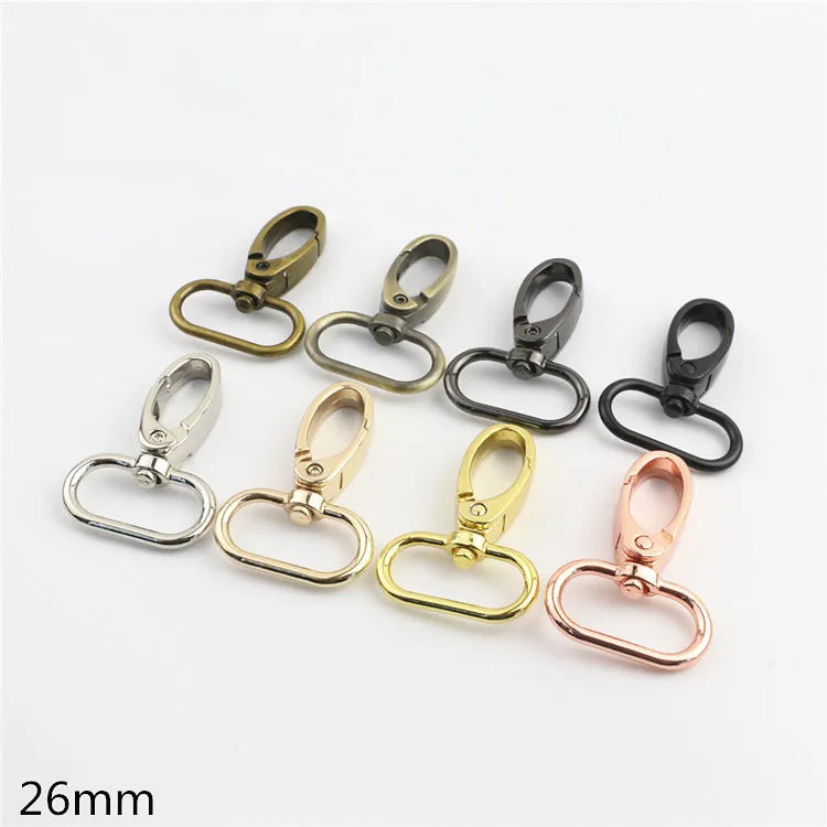 Handbag Hardware Accessories 1" Clasps Lobster Swivel Trigger Clips Keychain Metal Clip Snap Hooks Customizable Colors for Bags