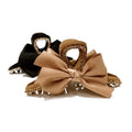Korean Rhinestone Bow Hair Clips for Girls Autumn Winter Sweet Girl Pinzas Para Cabello Cute Acrylic Big Kids Hair Accessories