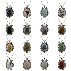 Wholesale Hot Sale Women Fashion Oval Stone Bird Pendant Necklaces Long Snake Chain Choker Necklace