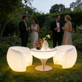 LED Light-Up Plastic Bar Table with RGB Lighting for Modern Commercial Use in Restaurants Supermarkets Parks