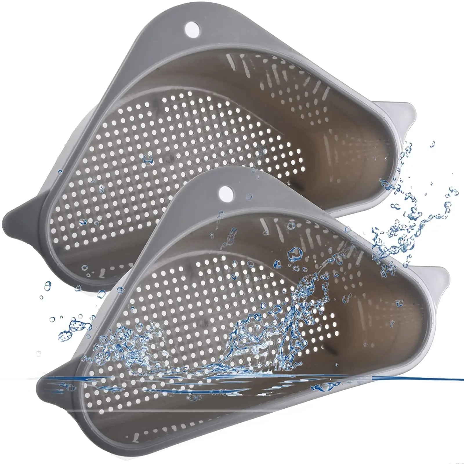 Triangular Sink Filter Drain Kitchen Drainer Sponge Rack Storage Kitchen Sink Strainer Basket for Kitchen
