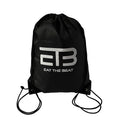 Custom Logo Large Black Polyester Fashion Letter Pattern Drawstring Gym Backpack Pouches for Basketball