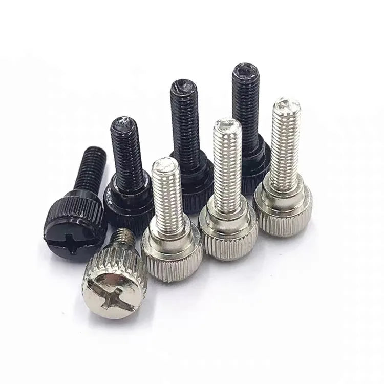 Computer Host Accessories Nickel Black Knurled GPU Thumb Screws M3 M4 M5 M6 #6