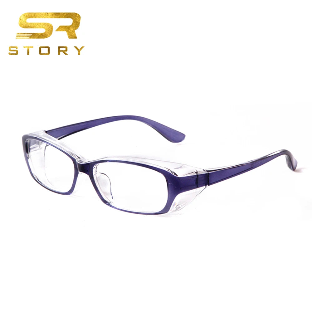 STORY PSTY3379W Fashion Brand Designer Female Pink Transparent Eyewear Anti Blue Light Optical Glasses Women Men