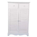Factory Hot Wholesale New Classical White Wooden Shoe Cabinet Shoe Rack With Shuttered Door