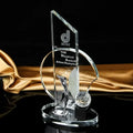 Guangzhou Wholesale Wangzhe Medal Champion Group K9 Crystal Carved Golf Trophy Custom Celebration Gift Competition Awards