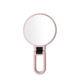 Adjustable Women's Double-Sided Folding Handheld Magnifying Mirror for Bathroom Travel & Makeup Convenient Table Shaving Tool