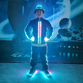 FUTURE CREATION Costume LEAD Robot MJ Glow Dance Suit Lead Space Exploration Costume Rave Costume Unisex Sets Customized Size