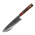 Damascus VG 10 Steel Professional 7 Inch Chef Kitchen Knife With Stabilized Wood Handle
