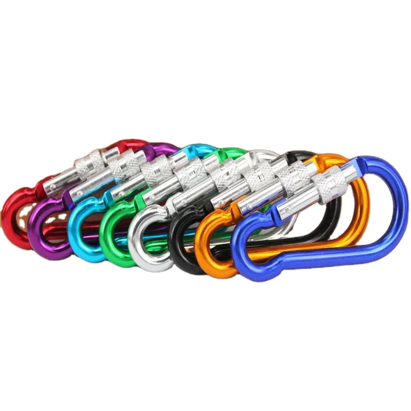 Factory Wholesale Large Size Colorful Aluminum S Hook Aluminum Lock Carabiner Hook S Shape Carabiner for Keychain