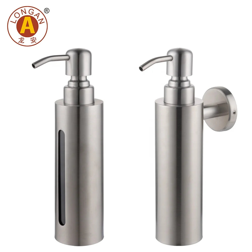 Low Price Home Shower Liquid Soap Dispenser Pump Wall Mounted Commercial Shampoo Stainless Steel Liquid Soap Dispenser 200Ml