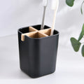 Bamboo Fiber Corn Starch Desk Organizer Pen Holder Custom Logo Storage Toothbrush Container for Home Office Kitchen Bathroom
