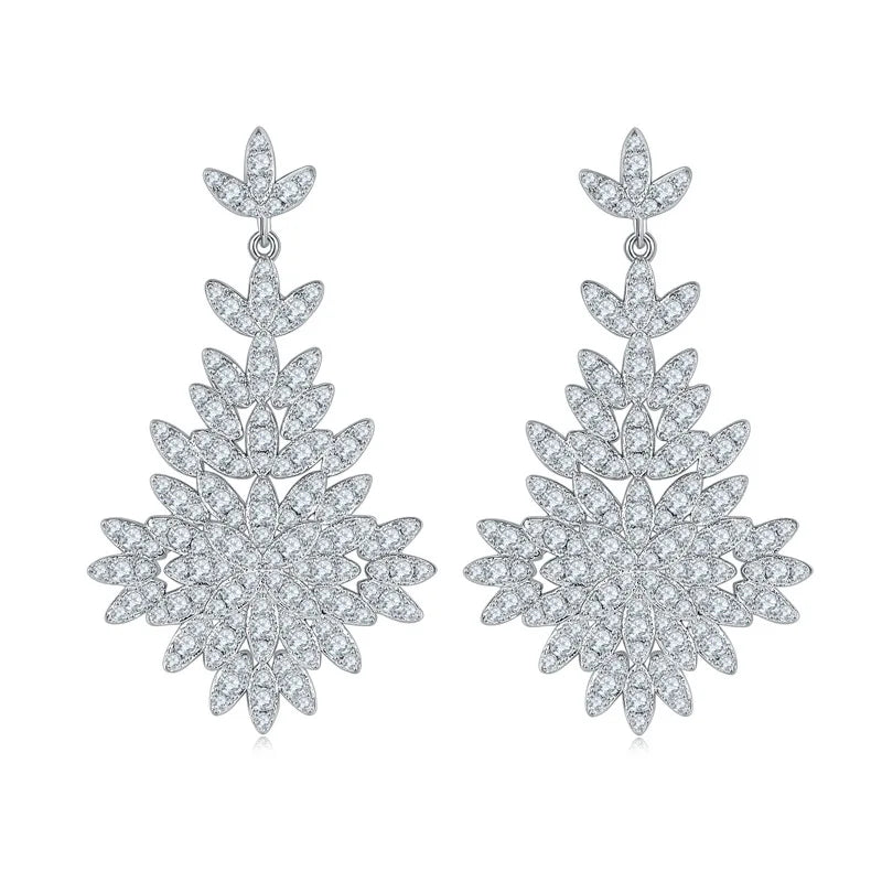 Customized Moissanite Diamond Hip Hop Earrings 925 Sterling Silver Moissanite Diamond Earrings