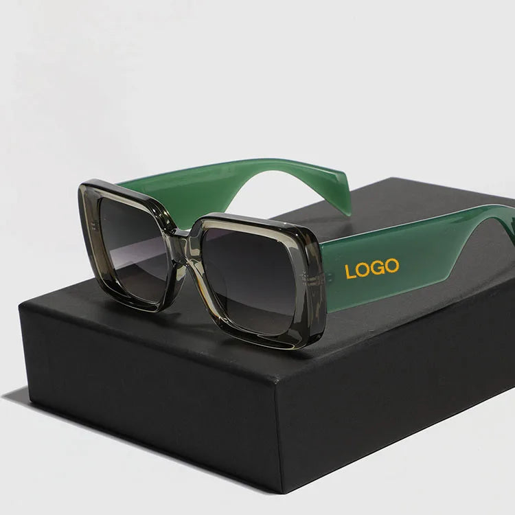 Fashion Big Frame Oversized Square Women Jelly Color Sunglasses Retro Wide Legs Men Gradient Shades Sun Glasses