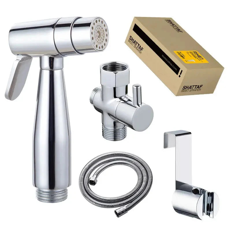 Hot Selling Modern Eco-Friendly Brass Handheld Bidet Sprayer Easy Cleaning Wall Bracket Hose 3-Year Warranty Horizontal Spray