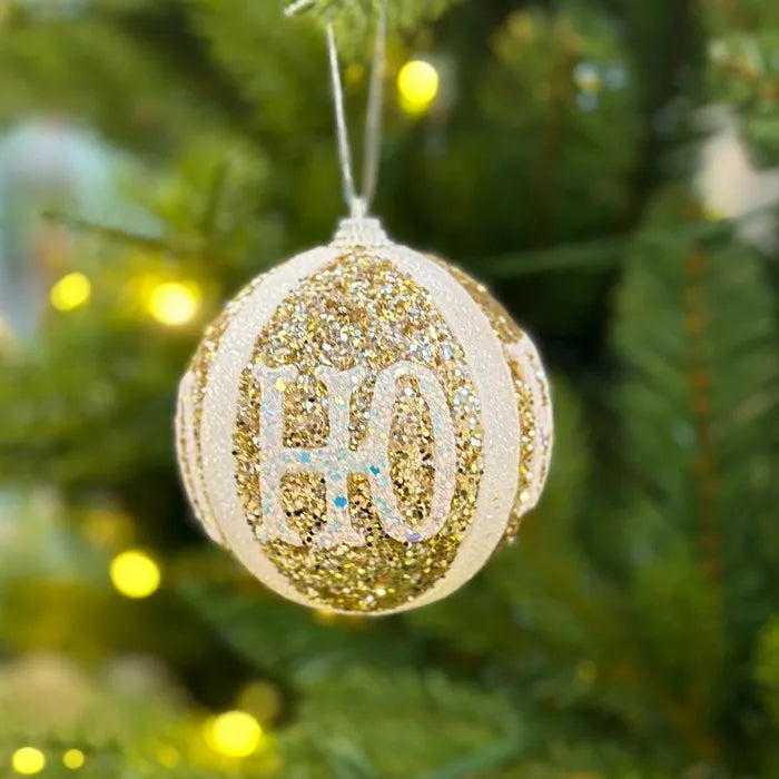 8cm/3pcs 10cm/2pcs Gold Christmas Tree and Ball Ornaments Hanging OEM Brand Shatterproof Foam Colorful Sequin Flocking Printing