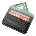2023 New Arrival crocodile Pu Leather Card Holders for Men Slim Wallet Minimalist Wallet Atm Card Skin Smart Card Holder