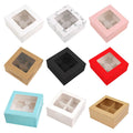 4-Hole Cupcake Paper Boxes With Window Party Favor Bakery Cake Gift Packaging Paper Boxes for Cupcakes Muffins Cookies Pastries MegaBDM