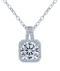 Fine Jewelry Brilliant Round Halo Diamond Moissanite Pendant Necklaces Real 925 Silver Chain for Women Wedding