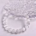 Wholesale Handmade Gemstone Polished 8MM Selenite Bracelet Jewellery Crystal for Women's  Gift
