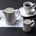 Shengjing Selling White Porcelain Juice Bucket Cheap Price Restaurant Tableware Ceramic Sauce Ceramic Milk Jug