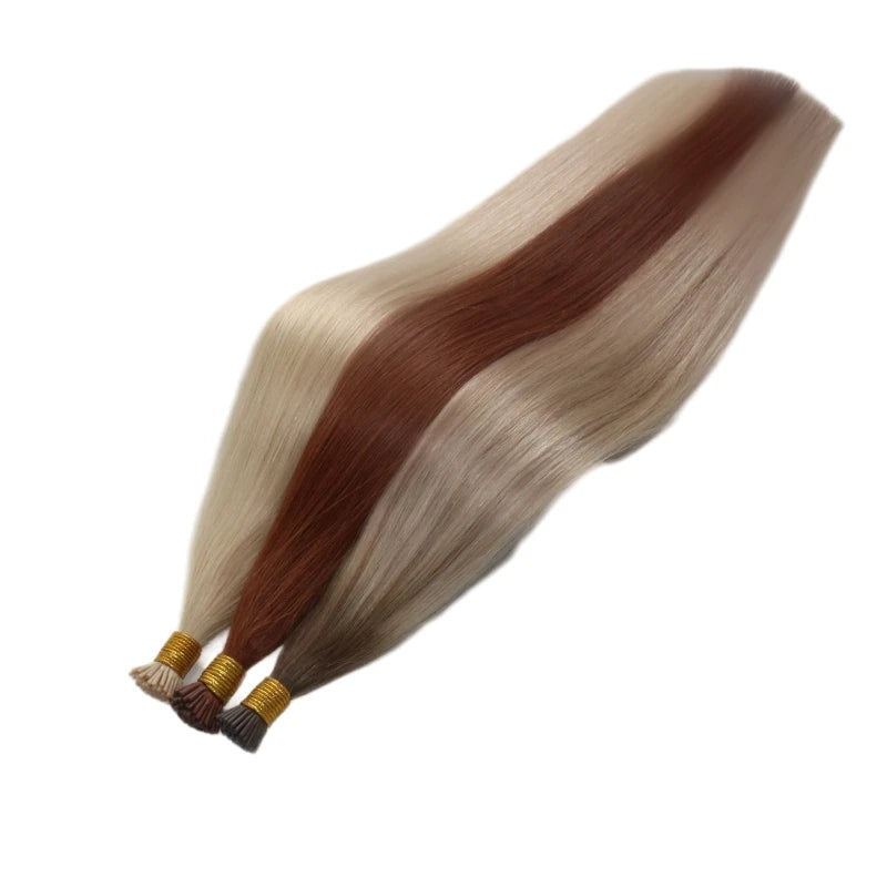 1g/strand Cambodian Hair I Tip Silky Straight 14-26 Inches Pre-bonded Human Remy Hair I-tip Extensions