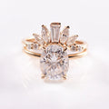 Fine Jewelry Stacking Rings Set 18K Gold Loose Moissanite Diamond VVS Engagement Band Wedding Rings for Women